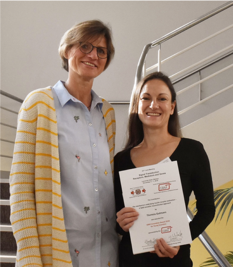 Prof. Klaudia Giehl (GBM/Gießen,links) and Dr. Theresia Gutmann (PLID, rechts)