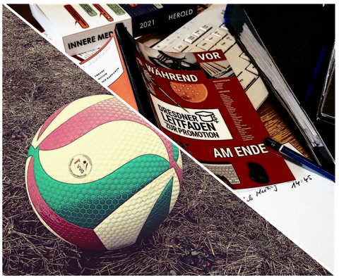 Volleyball und Fortbildungsmaterial