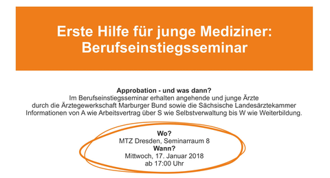 Erste Hilfe für junge Mediziner: Berufseinsteigerseminar des Marburger Bund Sachsen