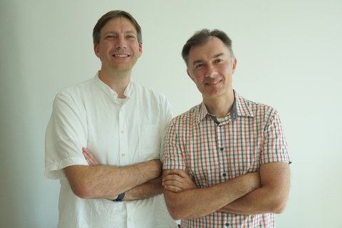 Prof. Oliver Bruns und Dr. Andriy Chmyrov, beide NCT/UCC Dresden 