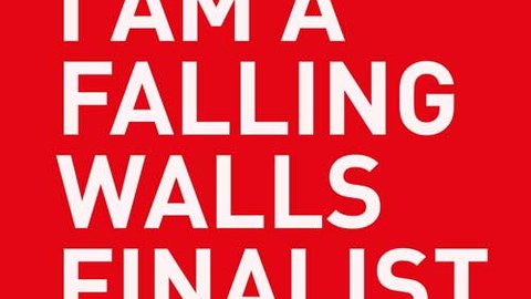 Red square bearing the words I am a falling walls finalist