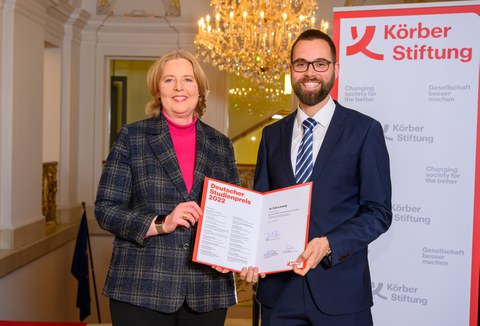 Felix Lansing erhält Deutschen Studienpreis der Körber-Stiftung