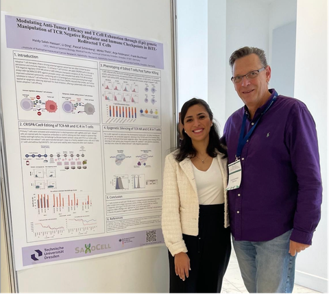 Haidy Saleh Hassan & Frank Buchholz beim EMBO Crispr-Cas Workshop