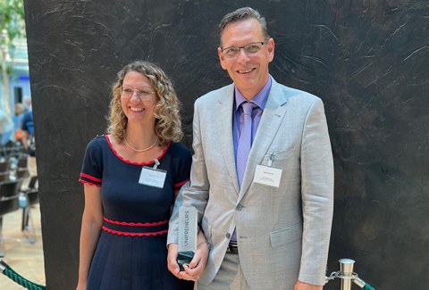 Frank Buchholz and Anne-Kristin Heninger at UNIPRENEURS award ceremony 2023
