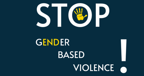 Das Bild zeigt den Schriftzug STOP Gender-Based Violence