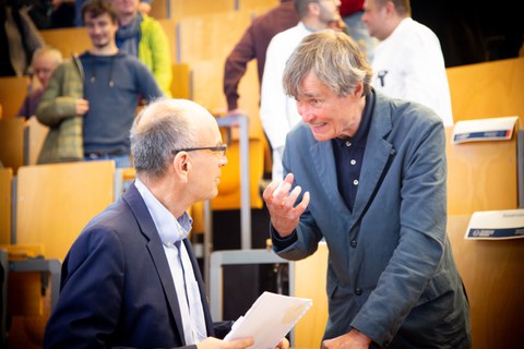 Prof. Thomas Südhof und Prof. Kai Simons im Gespräch