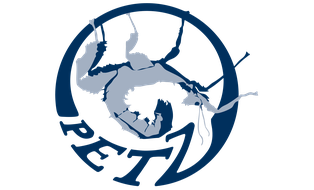 Das Logo des petZ zeigt eine Gespenstschrecke in einem Kreis, der im unteren Bereich den Schriftzug petZ enthält