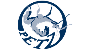 Das Logo des petZ zeigt eine Gespenstschrecke in einem Kreis, der im unteren Bereich den Schriftzug petZ enthält