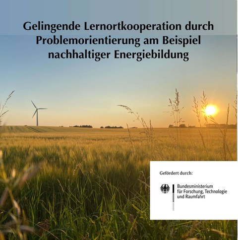 Landschaftsbild mit Feld und Windrad