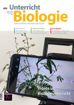 Cover mit Handy und Pflanze im Hintergrund