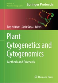 Cover unseres Protokollbuches "Plant Cytogenetics and Cytogenomics" in der "Methods in Molecular Biology" Serie.