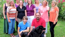 Die Mitarbeiter der Arbeitsgruppe Pflanzenphysiologie im Sommer 2013.