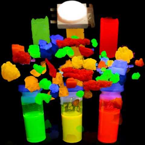 NCs in salt crystals for LEDs