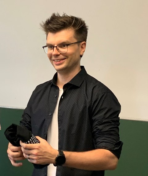 Volodymyr nach seiner erfolgreichen Doktorverteidigung
