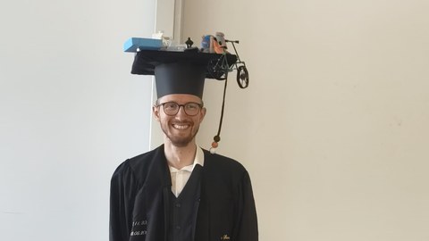 Martin Wittmann with doctoral cap