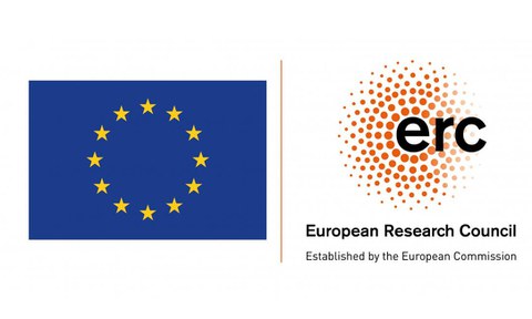 Logo des ERC und EU-Flagge