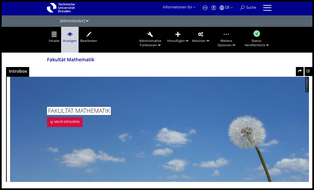 Screenshot der Fakultätswebsite