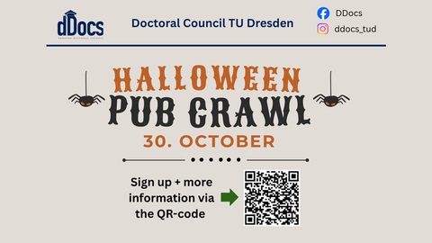 Eine Grafik zeigt den Schriftzug zum Event und einen QR-Code