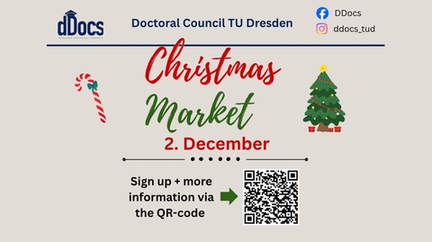 Eine Grafik zeigt den Schriftzug zum Event und einen QR-Code