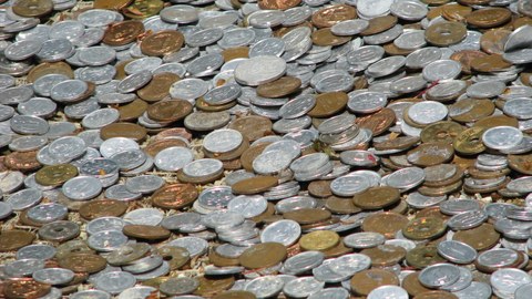 Ein Foto von Münzen