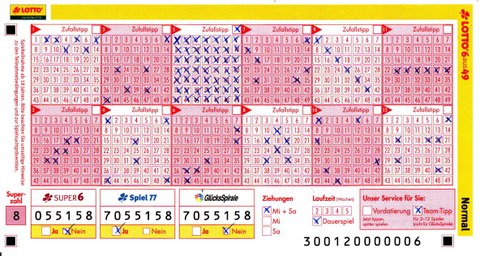 Muster-Lottoschein