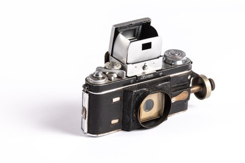 Eine Kamera des Kamerawerks Ihagee Dresden