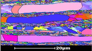 EBSD Mapping eines Verbundwerkstoffes