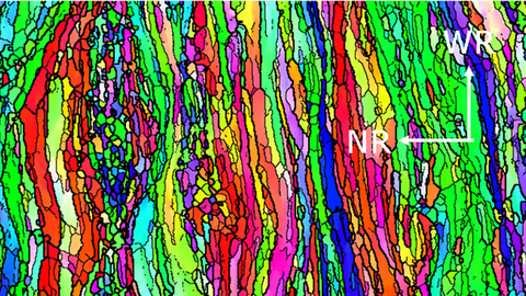 EBSD Mapping eines Verbundwerkstoffes