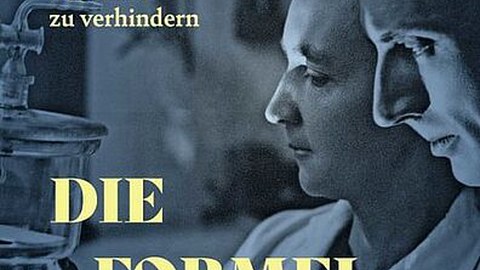 Buch-Cover mit einem Foto von zwei Personen in einem Labor