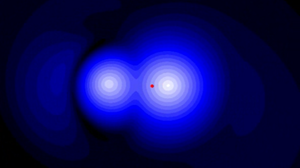 electron density of laser excited h2+ 