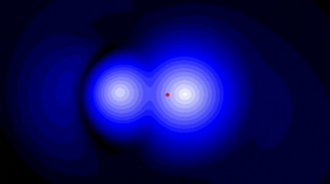 electron density of laser excited h2+ 