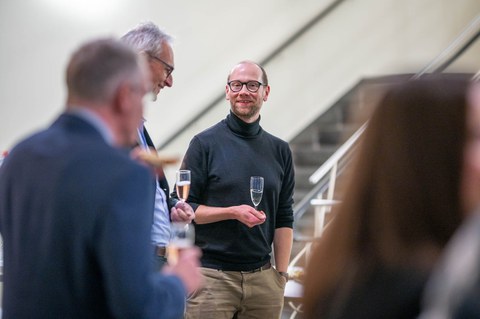 Sebastian Reineke beim Empfang