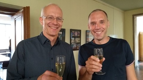 Prof. Matthias Vojta (l.) und Prof. Stephan Grill