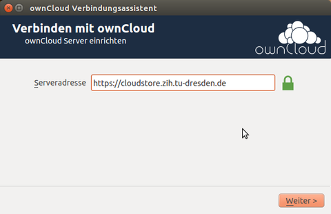 owncloud Serveradresse