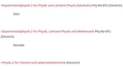 Kommentiertes Vorlesungsverzeichnis