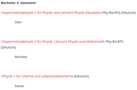 Kommentiertes Vorlesungsverzeichnis