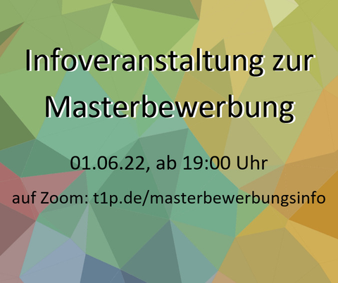 Infoveranstaltung zur Masterbwerbung 2022