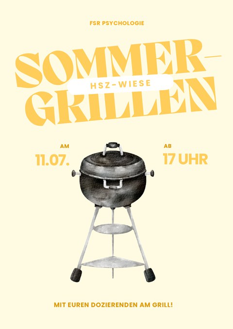 Einladung zum Sommergrillen am 11.07.2024 auf der HSZ Wiese