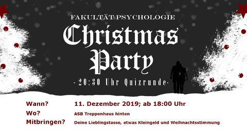 Plakat der Weihnachtsfeier