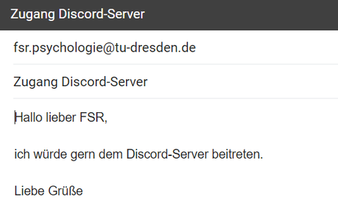 Eine E-Mail an den FSR