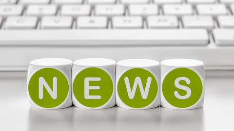 News als Buchstaben auf der Tastatur