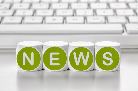 News als Buchstaben auf der Tastatur