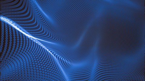 blaues abstractes bild