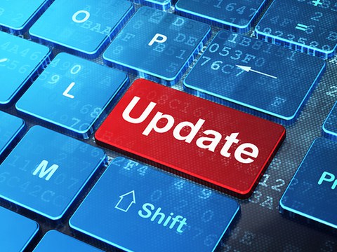 Tastatur mit dem Wort UPDATE