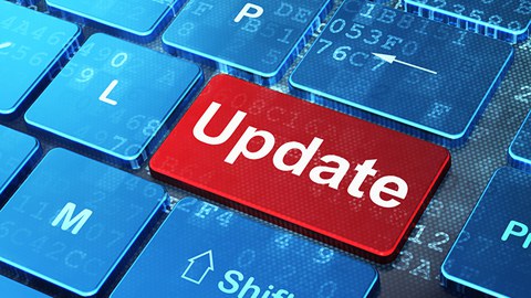 Tastatur mit dem Wort UPDATE