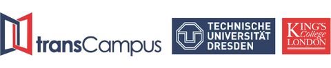 Logo Transcampus mit den Logos der TUD und King's College