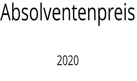 2 obere Zeilen des Urkundenbogens für den Absolventenpreis 2020