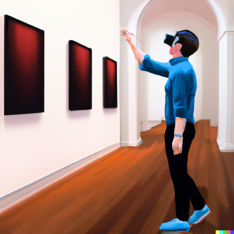 In unserer Studie betreten Sie eine virtuelle Galerie mit Darstellungen Ihrer persönlichen Ängste und Sorgen