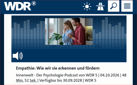 Podcast über Empathie im WDR