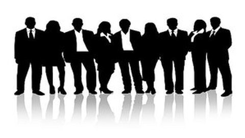 drawing of group of staff